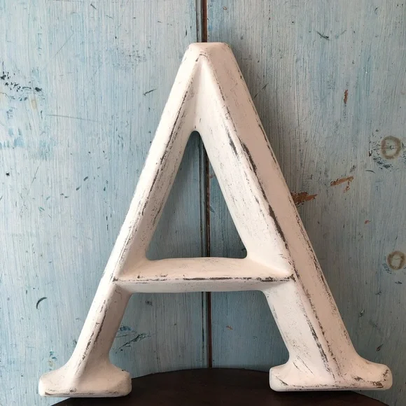 Ballard Design lightweight distressed letter “A” wall-hanging - Picture 6 of 6